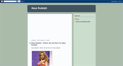 Desktop Screenshot of maya-rudolph-biography.blogspot.com