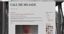 Desktop Screenshot of jadefromselangor.blogspot.com
