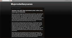 Desktop Screenshot of mujeresbellasysanas.blogspot.com