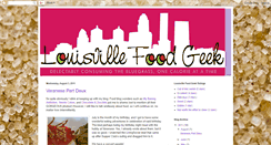 Desktop Screenshot of louisvillefoodgeek.blogspot.com