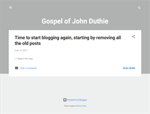 Tablet Screenshot of gospelofjohnduthie.blogspot.com