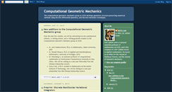Desktop Screenshot of computationalgeometricmechanics.blogspot.com