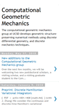 Mobile Screenshot of computationalgeometricmechanics.blogspot.com