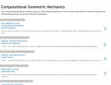Tablet Screenshot of computationalgeometricmechanics.blogspot.com