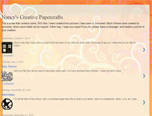 Tablet Screenshot of nancyscreativepapercrafts.blogspot.com