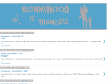 Tablet Screenshot of mommyhoodisthankless.blogspot.com