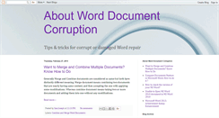 Desktop Screenshot of about-word-document-corruption.blogspot.com