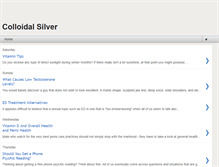 Tablet Screenshot of colloidal-silver-blog.blogspot.com