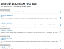 Tablet Screenshot of direcciondeempresaspuce2008.blogspot.com