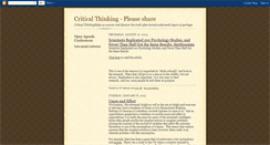 Desktop Screenshot of criticalthinkinginfoanddiscussion.blogspot.com