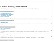 Tablet Screenshot of criticalthinkinginfoanddiscussion.blogspot.com