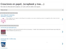 Tablet Screenshot of creacionesenpapel.blogspot.com