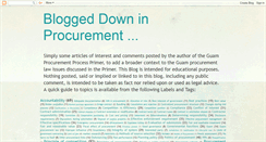 Desktop Screenshot of bloggeddowninprocurement.blogspot.com
