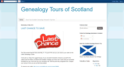 Desktop Screenshot of genealogytoursofscotland.blogspot.com