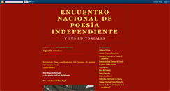 Desktop Screenshot of encuentrodepoesiaindependiente.blogspot.com