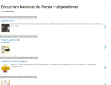 Tablet Screenshot of encuentrodepoesiaindependiente.blogspot.com