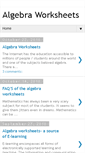 Mobile Screenshot of algebra-worksheets.blogspot.com