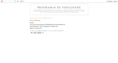 Desktop Screenshot of programasdefidelidade.blogspot.com