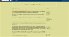 Desktop Screenshot of a-developers-notes.blogspot.com