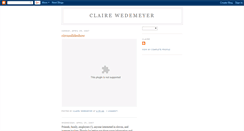 Desktop Screenshot of clairewedemeyer.blogspot.com