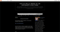 Desktop Screenshot of folliedellamenteaspirantescrittore.blogspot.com