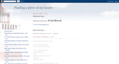 Desktop Screenshot of lost-a-piece-of-my-heart.blogspot.com