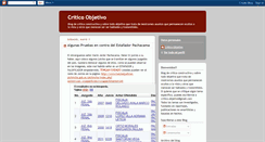 Desktop Screenshot of criticoobjetivo.blogspot.com