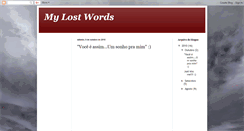 Desktop Screenshot of lost-my-words.blogspot.com