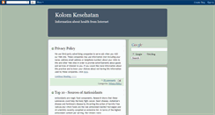 Desktop Screenshot of kolom-kesehatan.blogspot.com