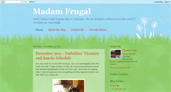 Desktop Screenshot of madamfrugal.blogspot.com