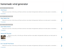 Tablet Screenshot of homemade-windgenerator.blogspot.com