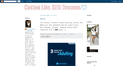 Desktop Screenshot of cottonlifesilkdreams.blogspot.com