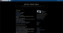 Desktop Screenshot of notes-from-india.blogspot.com