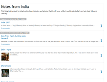 Tablet Screenshot of notes-from-india.blogspot.com