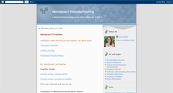 Desktop Screenshot of montessorihomeschooling.blogspot.com