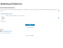 Tablet Screenshot of debbiesuesthedistrict.blogspot.com