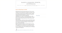 Desktop Screenshot of dance-lessons-perth.blogspot.com