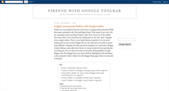 Desktop Screenshot of firefox-with-google-toolbar.blogspot.com