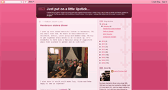 Desktop Screenshot of justputonalittlelipstick.blogspot.com