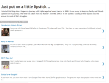 Tablet Screenshot of justputonalittlelipstick.blogspot.com