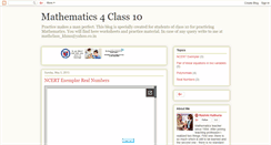 Desktop Screenshot of mathematics4class10.blogspot.com