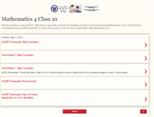 Tablet Screenshot of mathematics4class10.blogspot.com