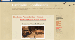 Desktop Screenshot of davidsonsbloodhounds.blogspot.com