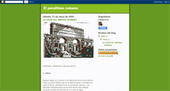 Desktop Screenshot of elpenultimoromano.blogspot.com