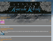 Tablet Screenshot of lesserknownworks.blogspot.com