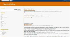 Desktop Screenshot of ingyendolog.blogspot.com