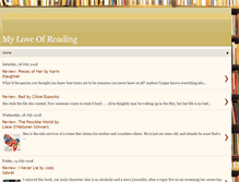 Tablet Screenshot of myloveofreading.blogspot.com