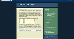 Desktop Screenshot of lottofunlottogame.blogspot.com