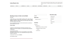 Desktop Screenshot of india-bank-info.blogspot.com