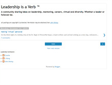 Tablet Screenshot of leadershipisaverb.blogspot.com